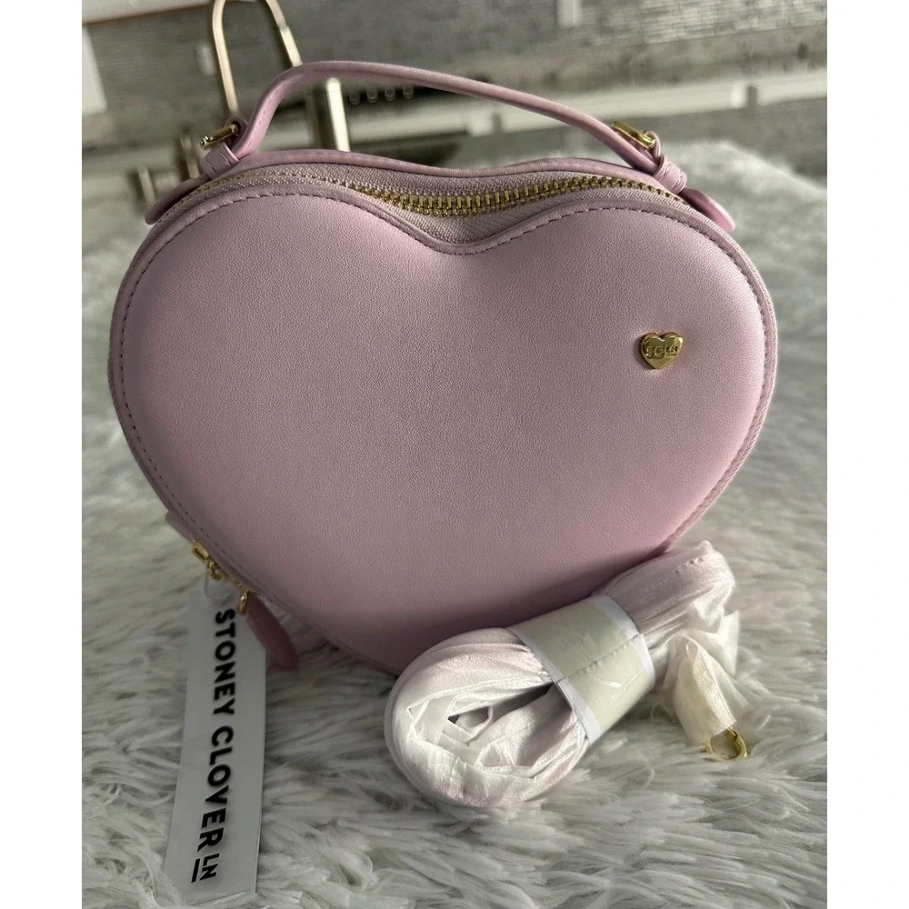 NWT Stoney Clover Lane heart-shaped Lilac Crossbody Bag Handbag